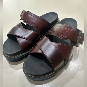 Dr. Martens Dark Red Leather Sandals